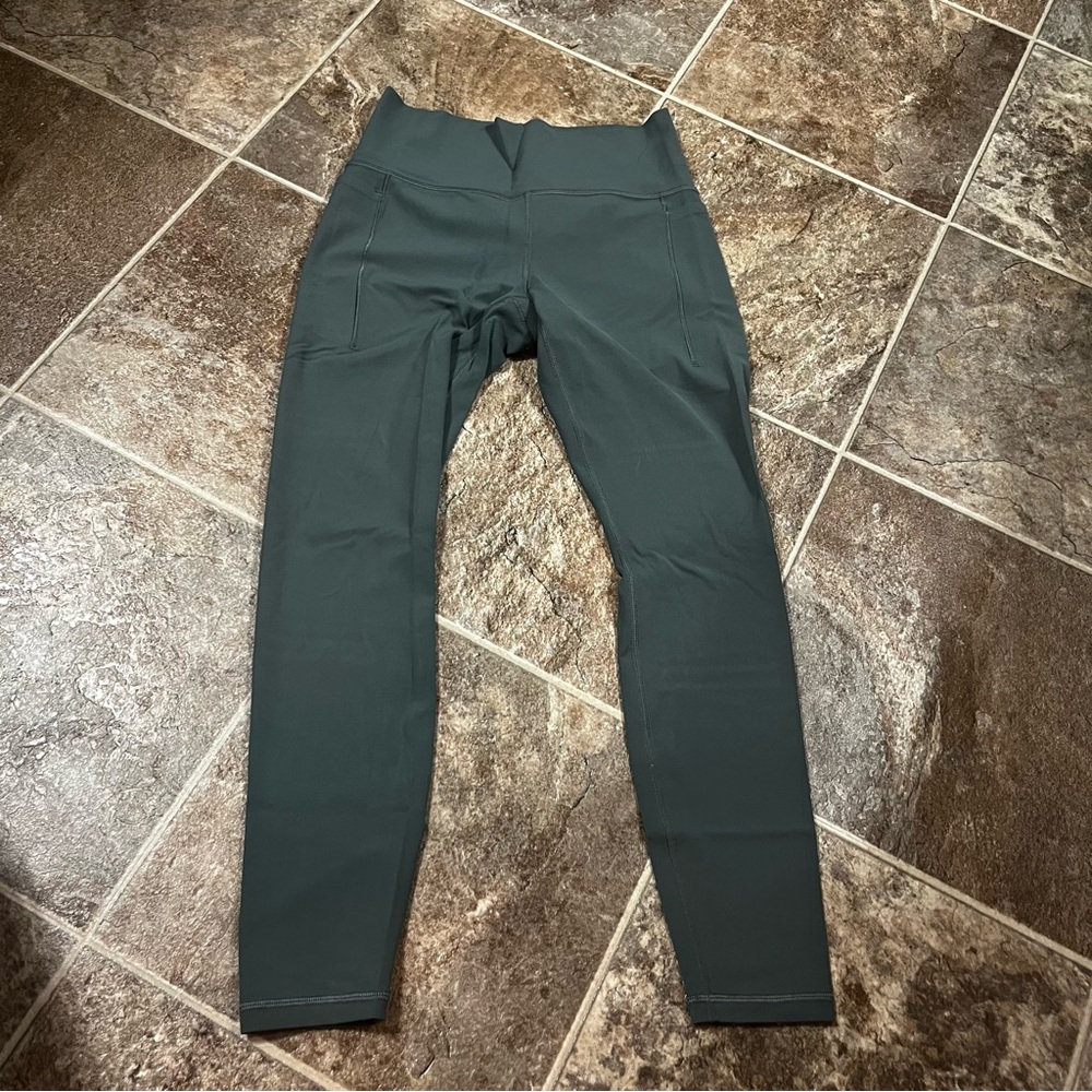Athleta Green Leggings High-Rise Stretchy Bottoms